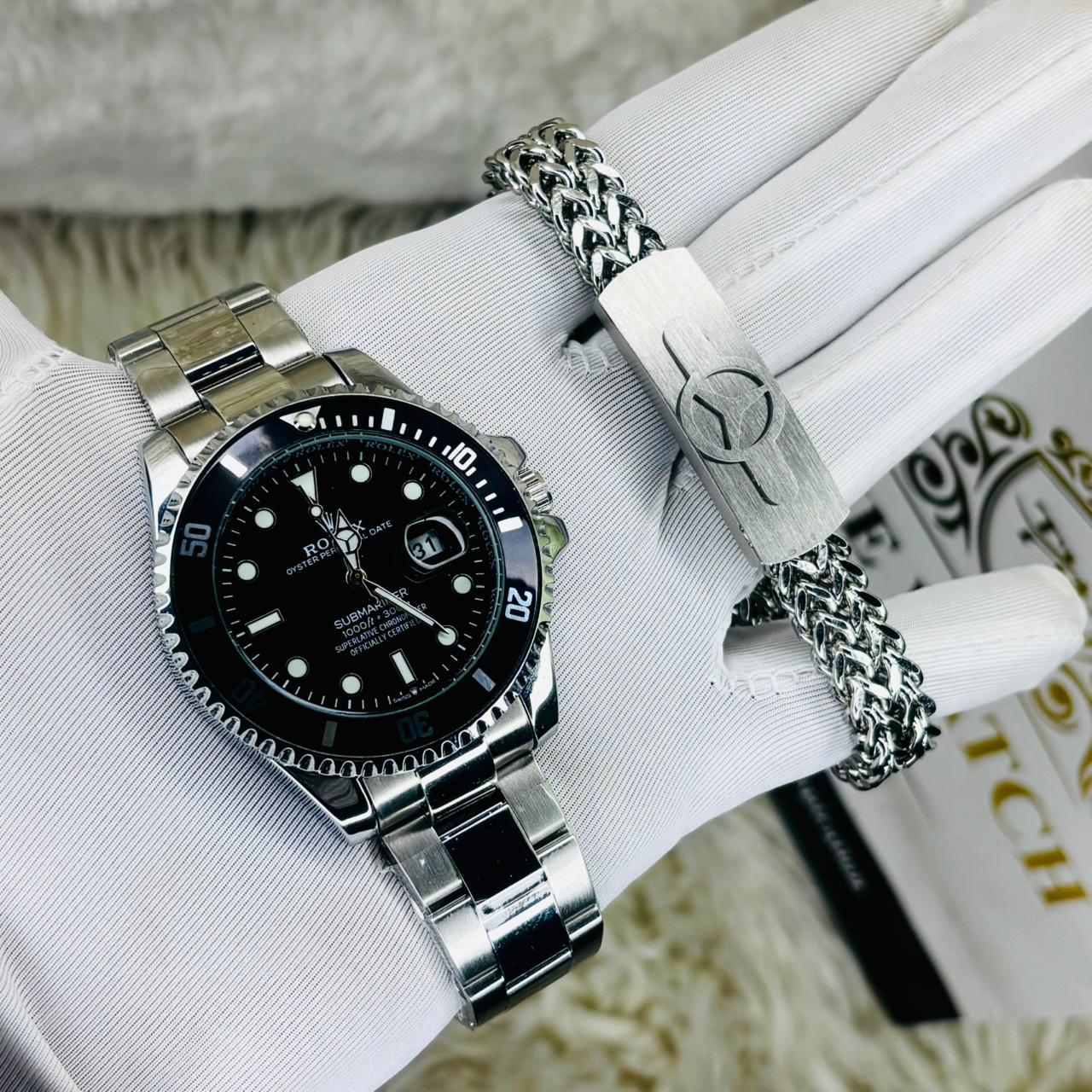 RLX Submariner Watch & Bracelet Combo